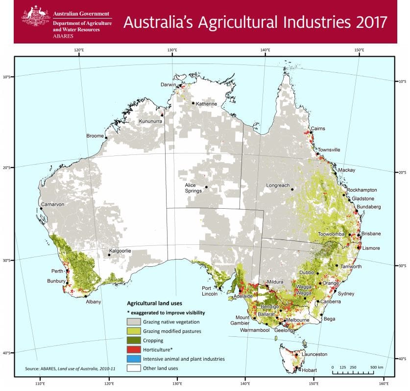 Australia’s agriculture map reveals record production in 2016-17 ...