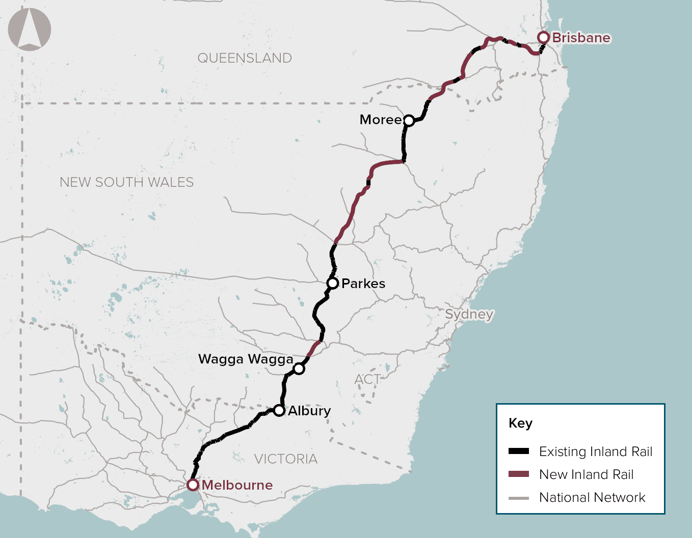 Inland Rail Project Map