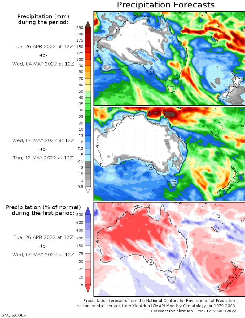 Weekly Rainfall Update + Rain Outlook 27 April 2022 - Grain Central