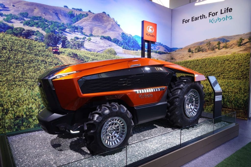 Kubota Unveils Concept Electric Tractor At CES 2024 Grain Central   Kubota Ces 2024 Stand 1024x683 